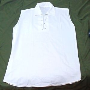 Medieval-style sleeveless shirt.